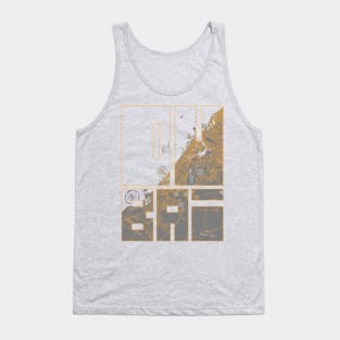 Dubai, United Arab Emirates City Map Typography - Bauhaus Tank Top